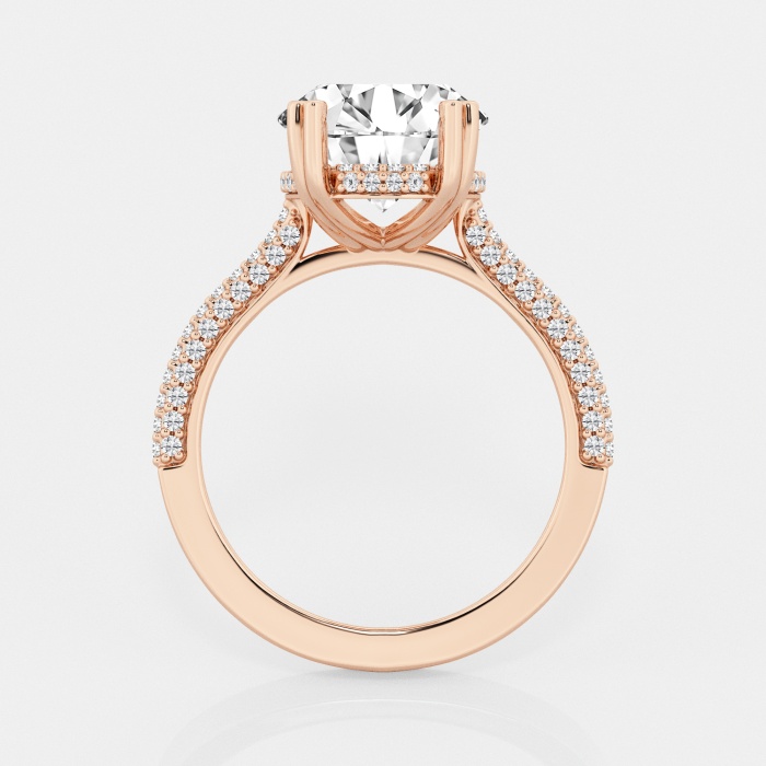 Additional Image 1 for  Badgley Mischka Colorless 5 ctw Oval Lab Grown Diamond Double Prong Halo Engagement Ring