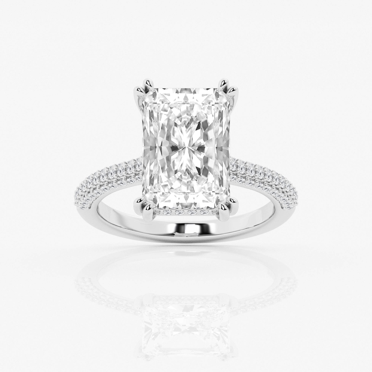 Badgley Mischka Near-Colorless 3 3/4 ctw Radiant Lab Grown Diamond  Engagement Ring - Grownbrilliance