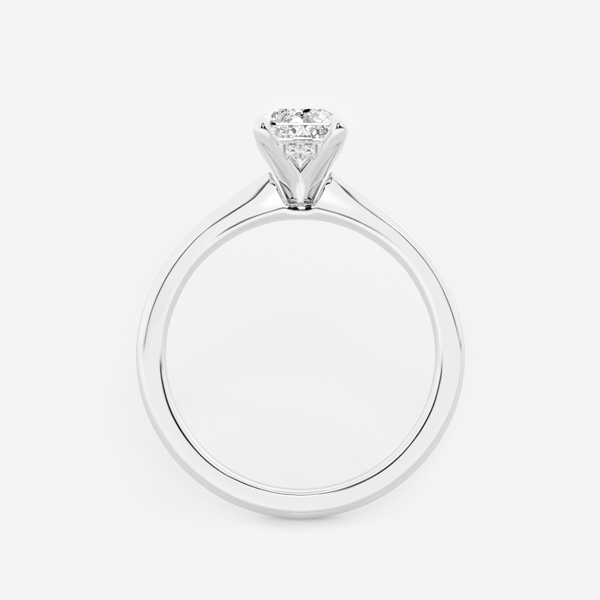 1 ctw Radiant Lab Grown Diamond Hidden Halo Engagement Ring