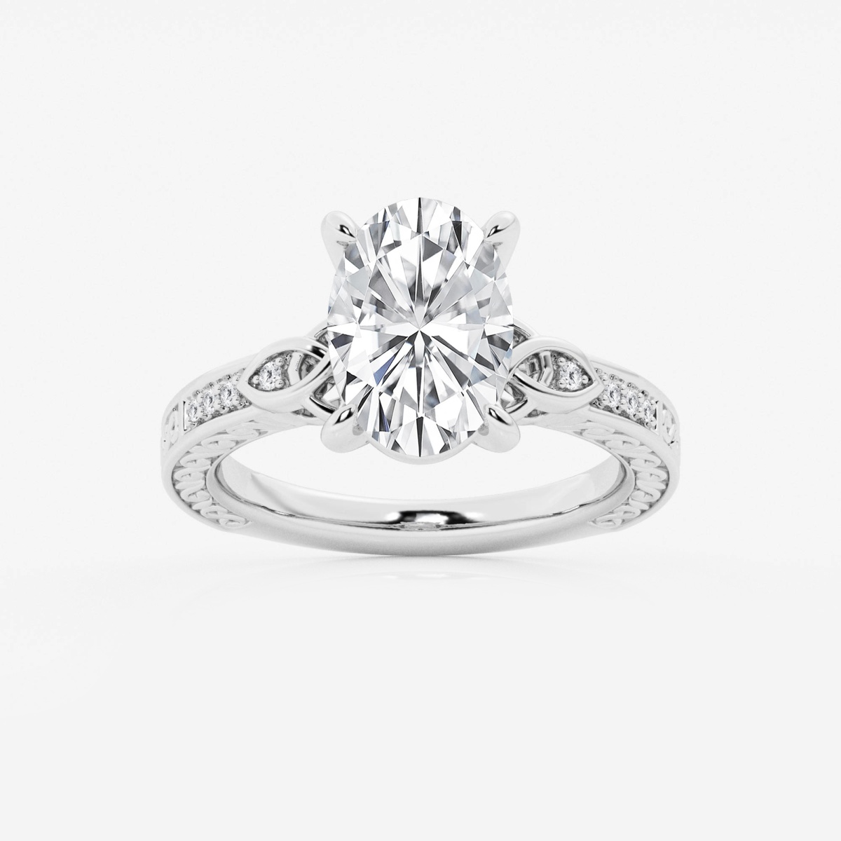 Julian 3 ctw Oval Lab Grown Diamond Vintage Inspired Celtic