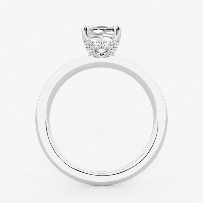 Additional Image 1 for  1 ctw Asscher Lab Grown Diamond Hidden Halo Engagement Ring