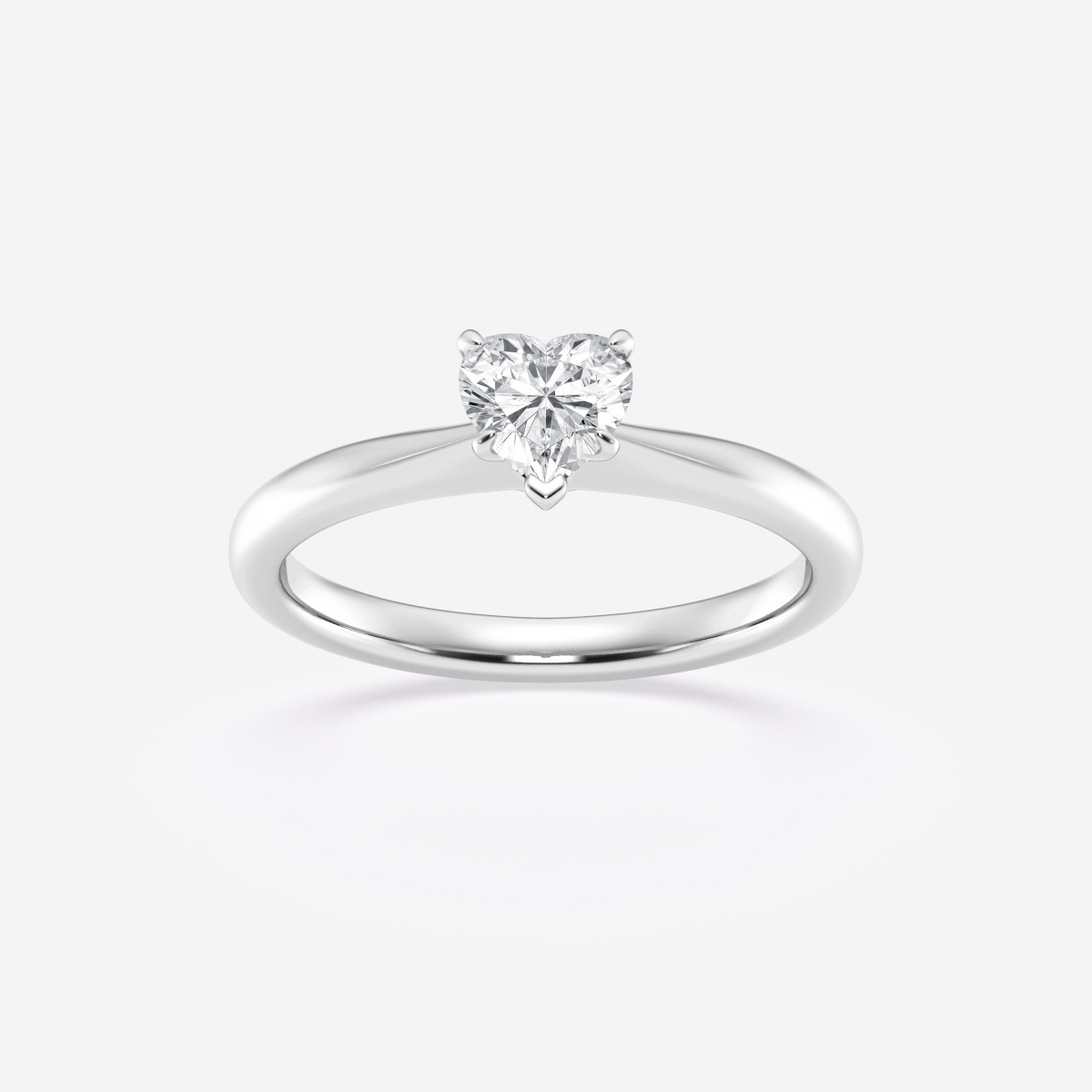 1/2 ctw Heart Lab Grown Diamond Petite Solitaire Engagement Ring