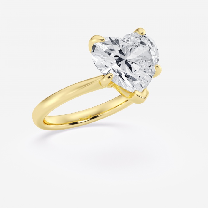 5 ctw Heart Lab Grown Diamond Petite Solitaire Engagement Ring