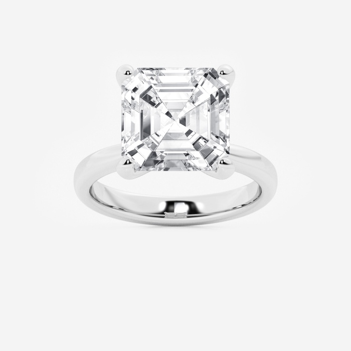 Asscher Petite Solitaire Engagement Ring