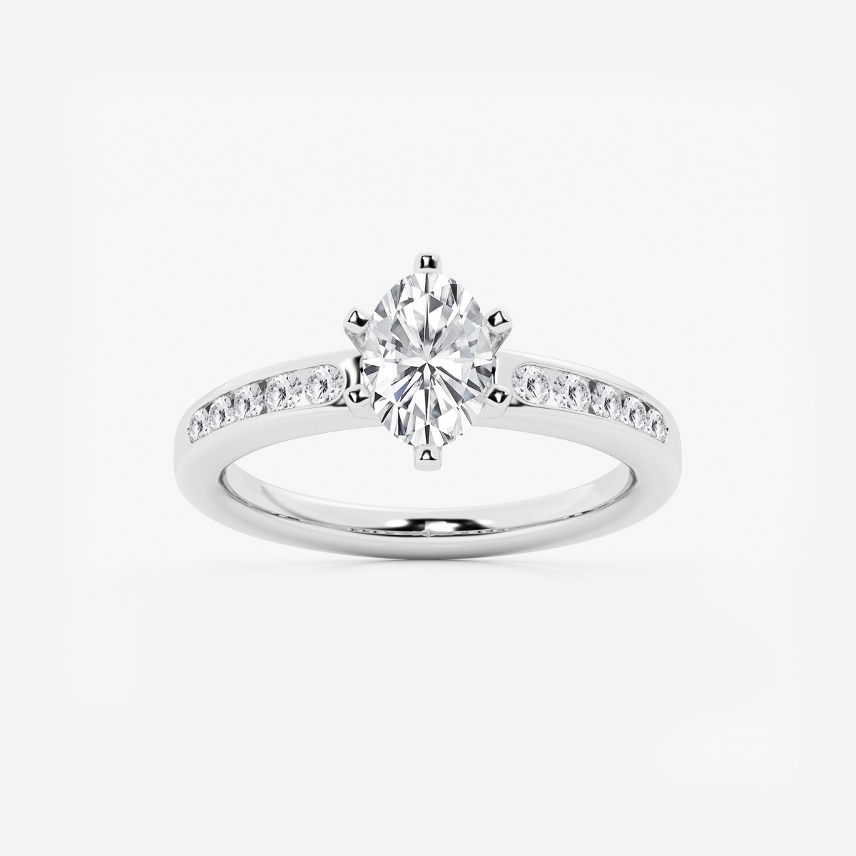 Bianca 1 1/4 ctw Oval Lab Grown Diamond Six Prong Channel
