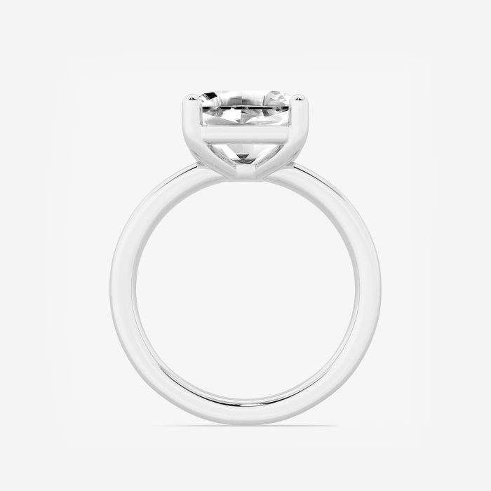 Low Setting Asscher Solitaire Engagement Ring