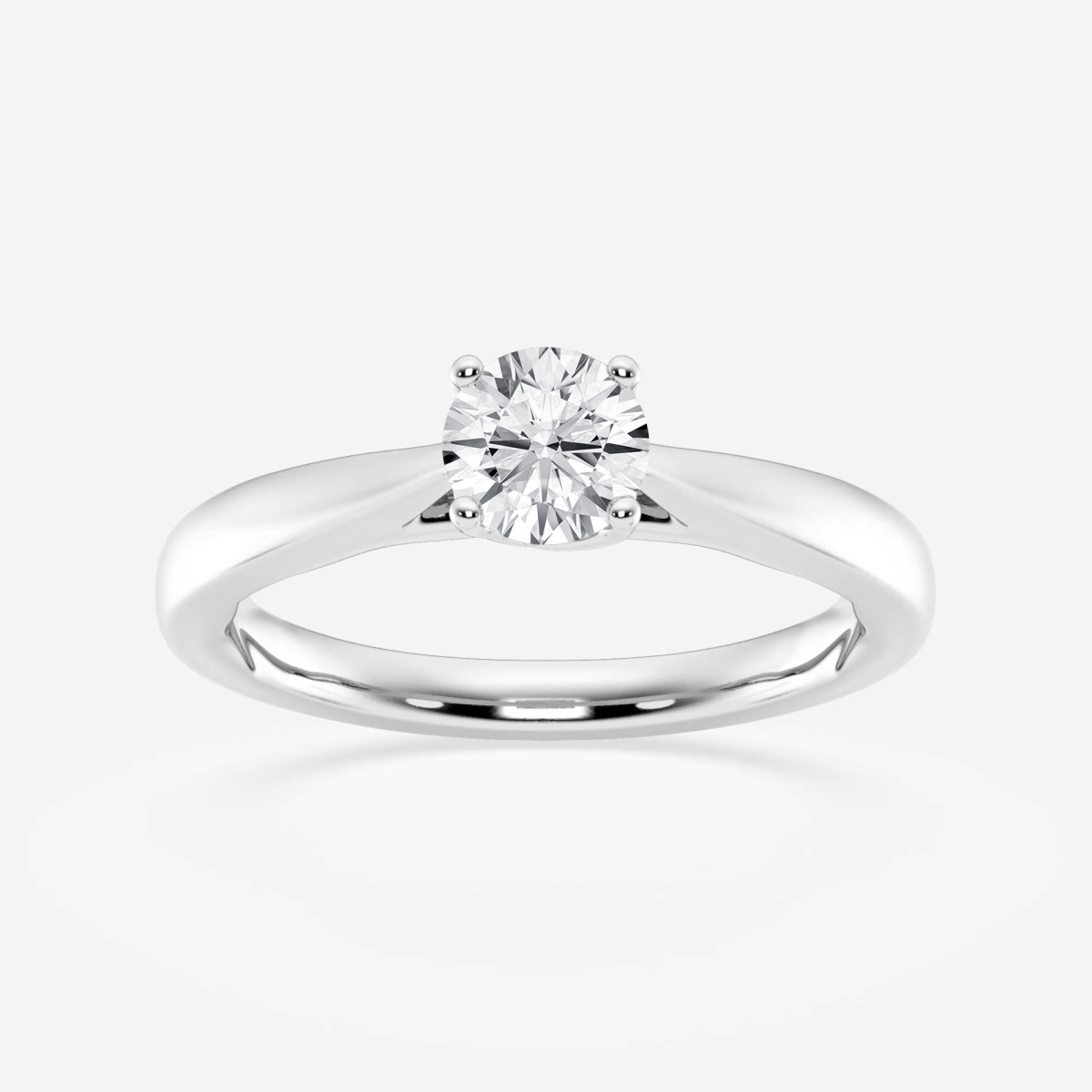 1/2 ctw Round Lab Grown Diamond Floral Solitaire Engagement Ring