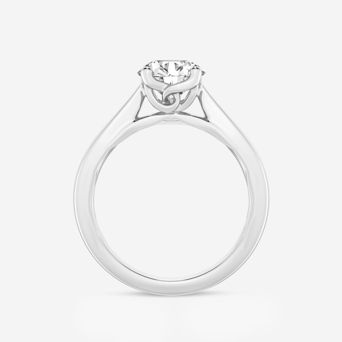 1 1/2 ctw Round Lab Grown Diamond Floral Solitaire Engagement Ring