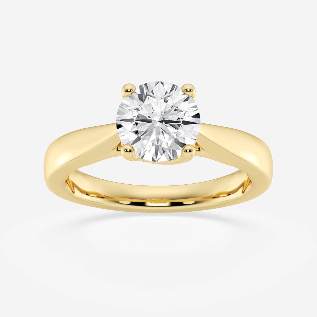 Additional Image 1 for  1 1/2 ctw Round Lab Grown Diamond Floral Solitaire Engagement Ring