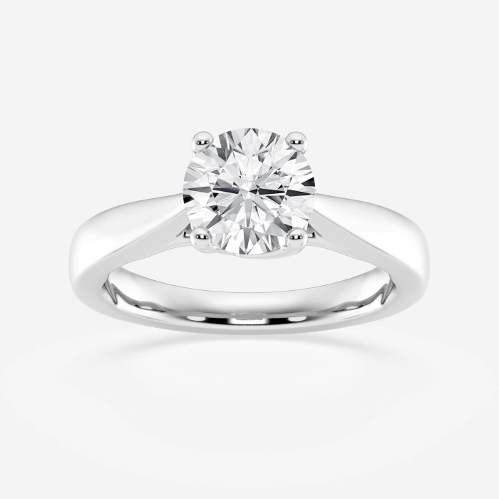 1 1/2 ctw Round Lab Grown Diamond Floral Solitaire Engagement Ring