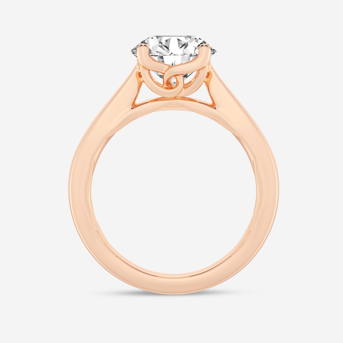 2 ctw Round Lab Grown Diamond Floral Solitaire Engagement Ring