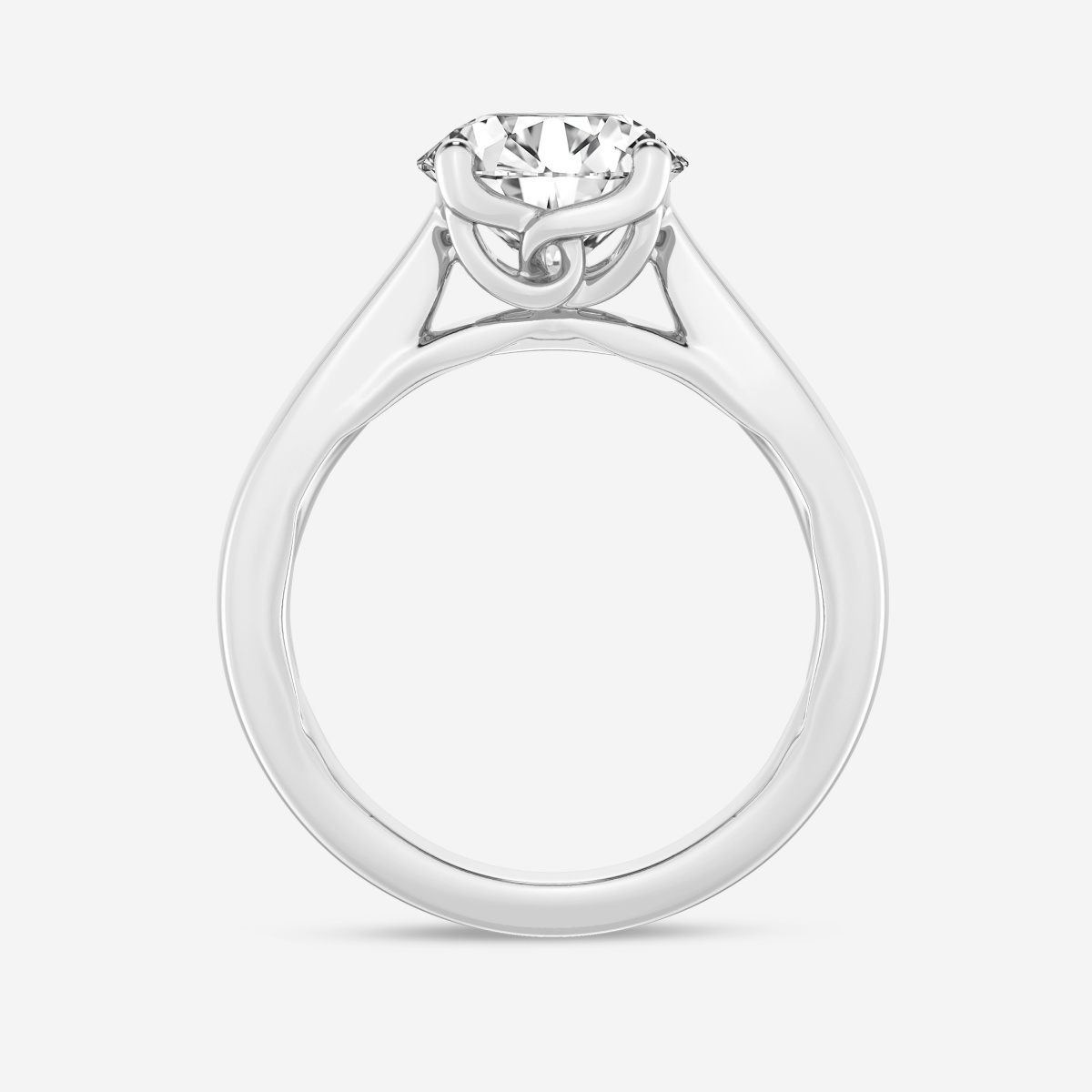 2 ctw Round Lab Grown Diamond Floral Solitaire Engagement Ring