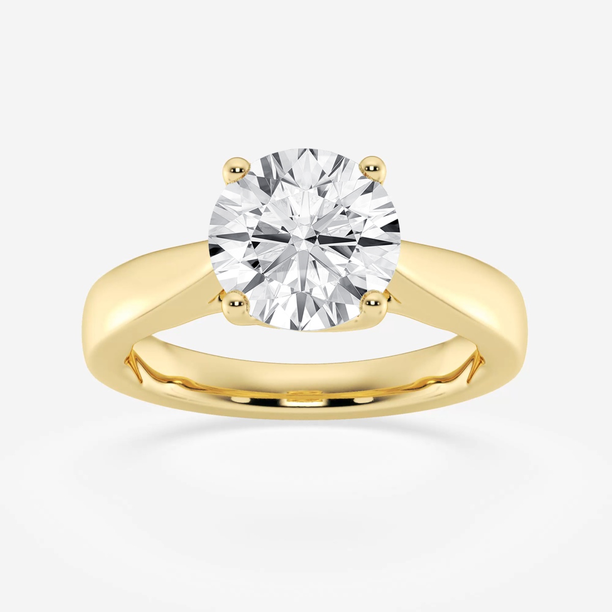 2 ctw Round Lab Grown Diamond Floral Solitaire Engagement Ring