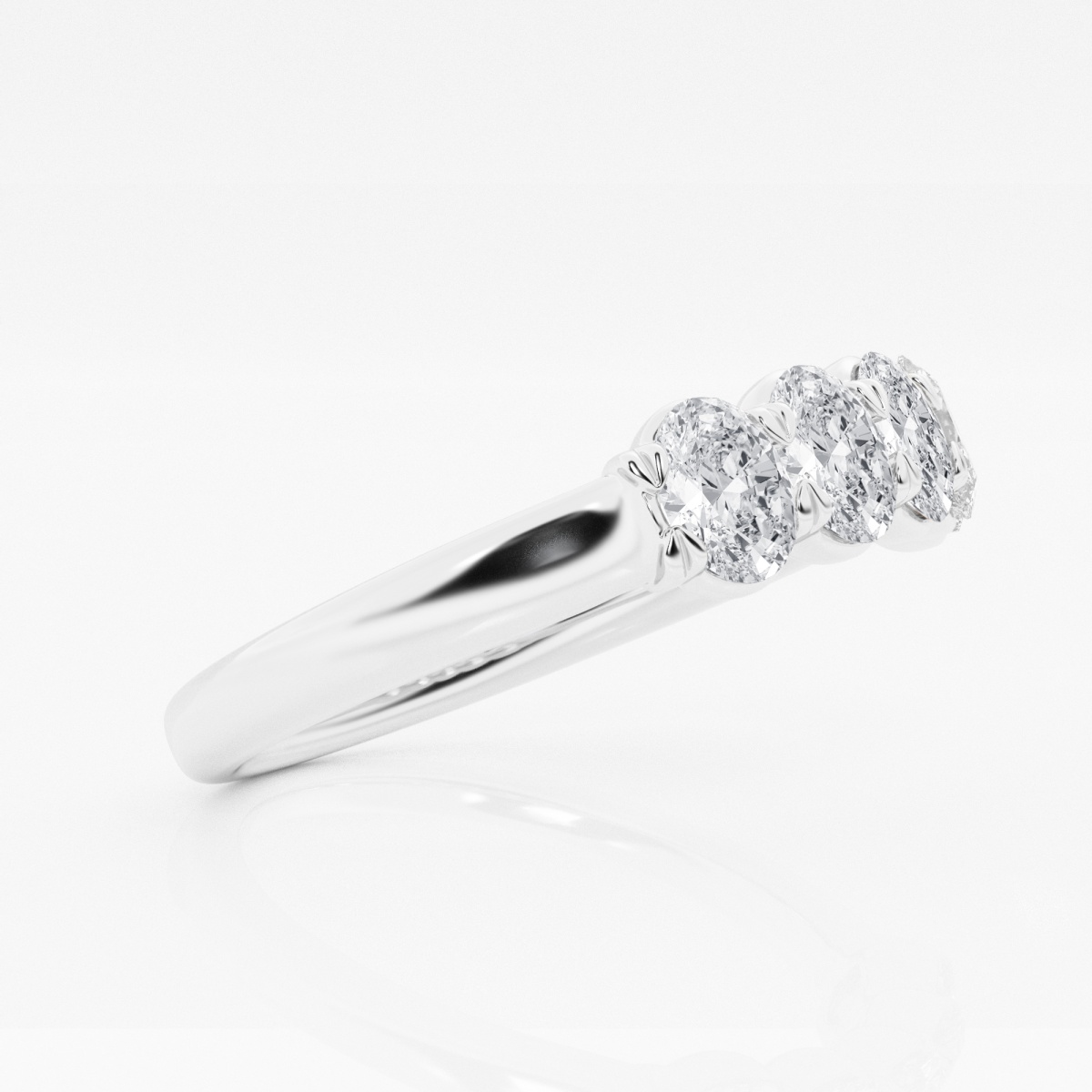 Additional Image 1 for  1 ctw Oval Lab Grown Diamond Five-Stone Anniversary Band