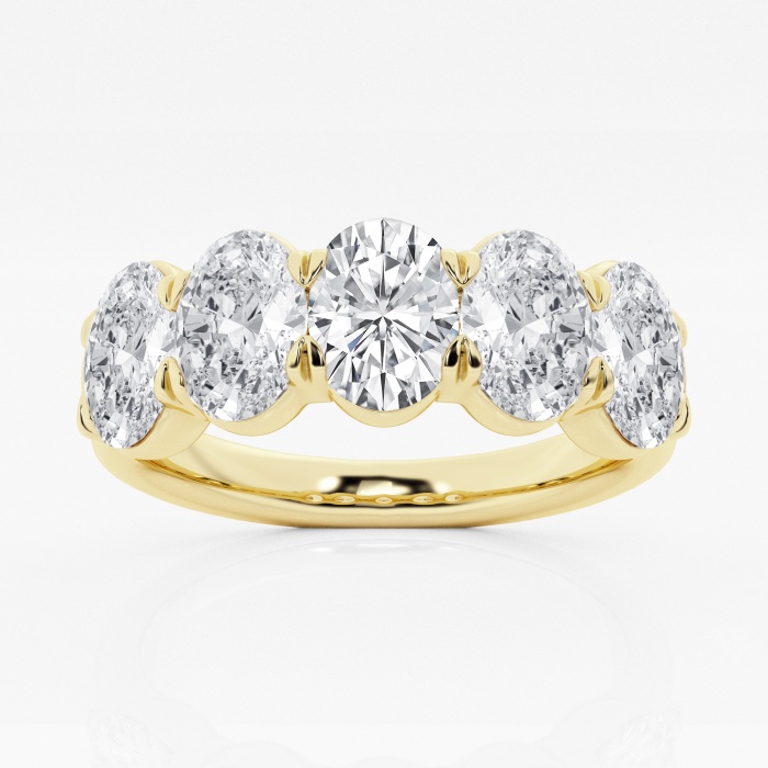 3 ctw Oval Lab Grown Diamond Five-Stone Anniversary Band