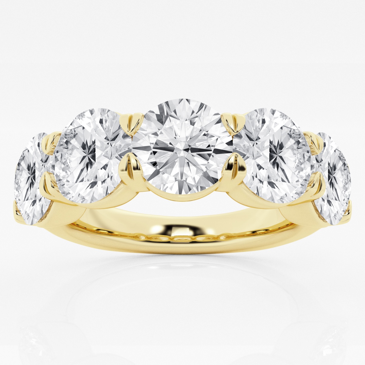product video for 5 ctw Round Lab Grown Diamond Five-Stone Anniversary Band