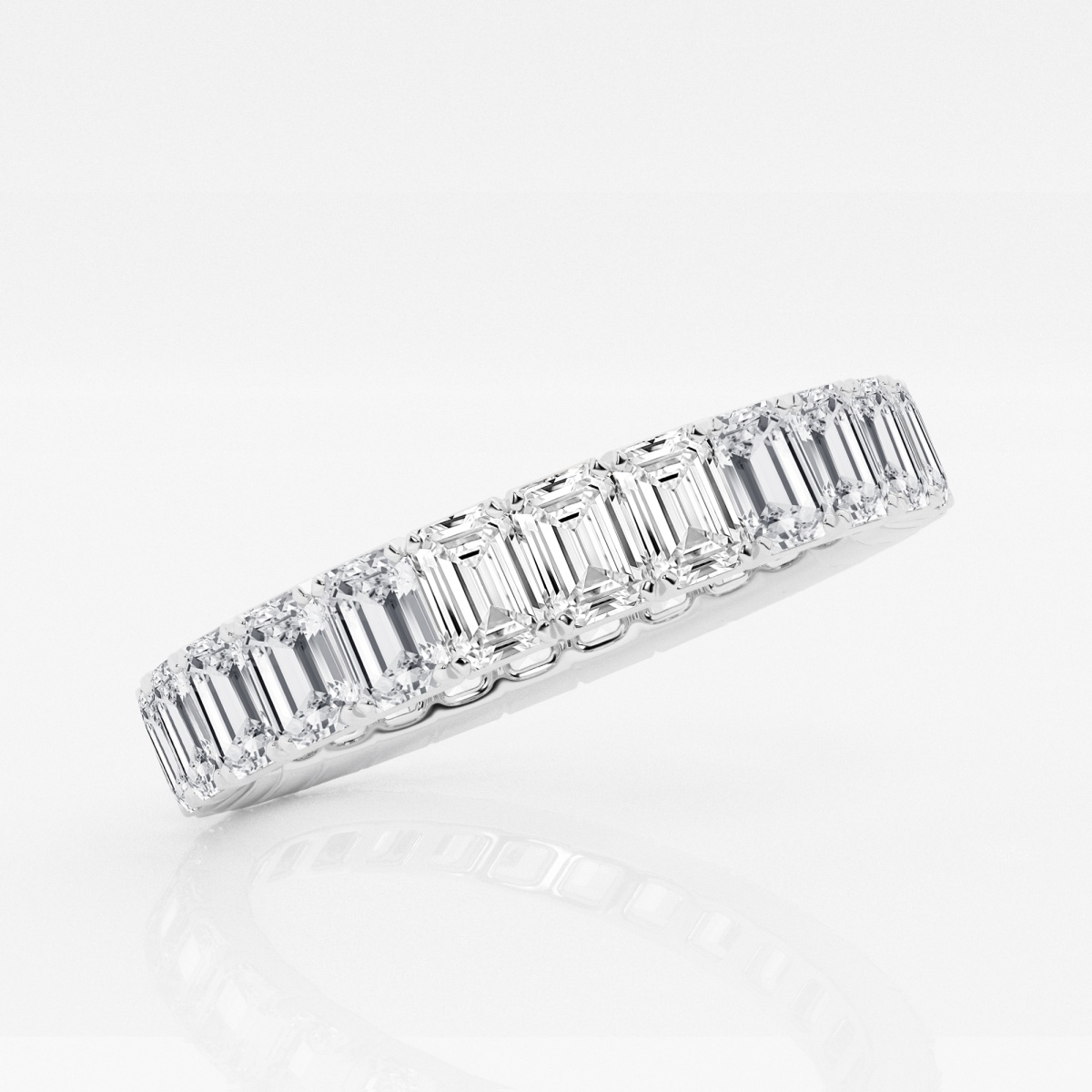 Additional Image 1 for  3 ctw Emerald Lab Grown Diamond Eternity Band - 3.4mm Width