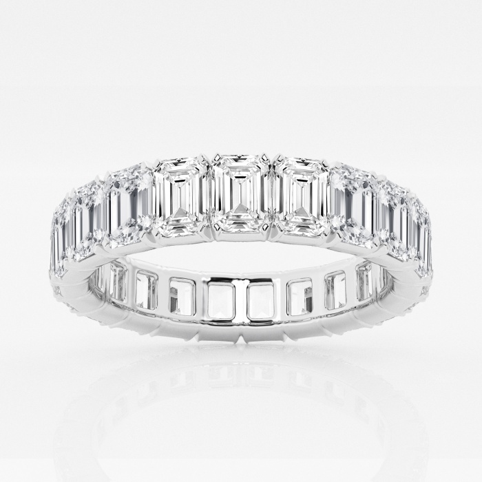 Ladies 5 Ct Single Row Shared Prong Pave Eternity Anniversary Ring