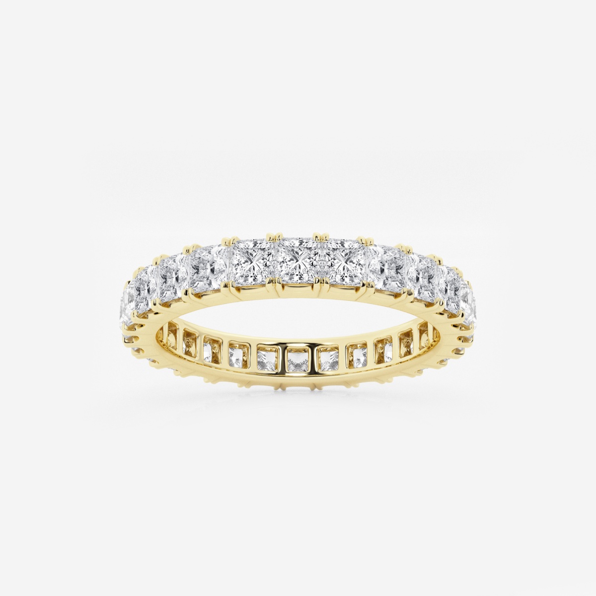 2 ctw Princess Lab Grown Diamond Eternity Band 2.6mm Width