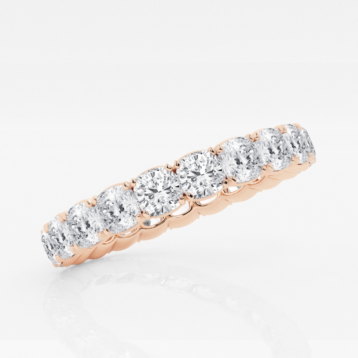 Additional Image 1 for  3 ctw Cushion Lab Grown Diamond Eternity Band - 3.2mm Width