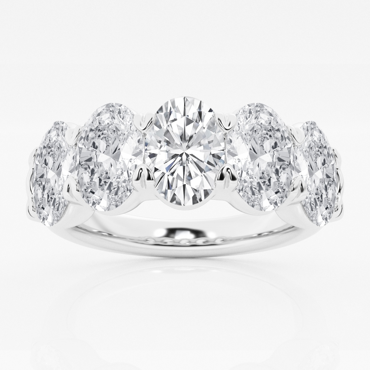product video for 4 ctw Oval Lab Grown Diamond Five-Stone Anniversary Band