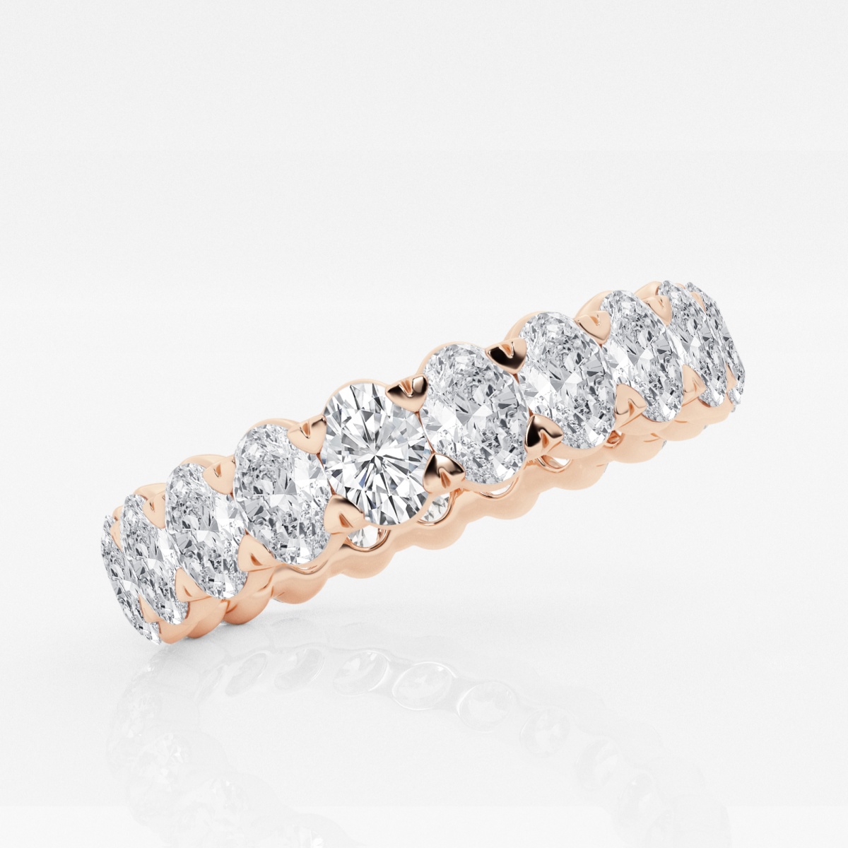 Additional Image 1 for  3 ctw Oval Lab Grown Diamond Eternity Band - 4.2mm Width
