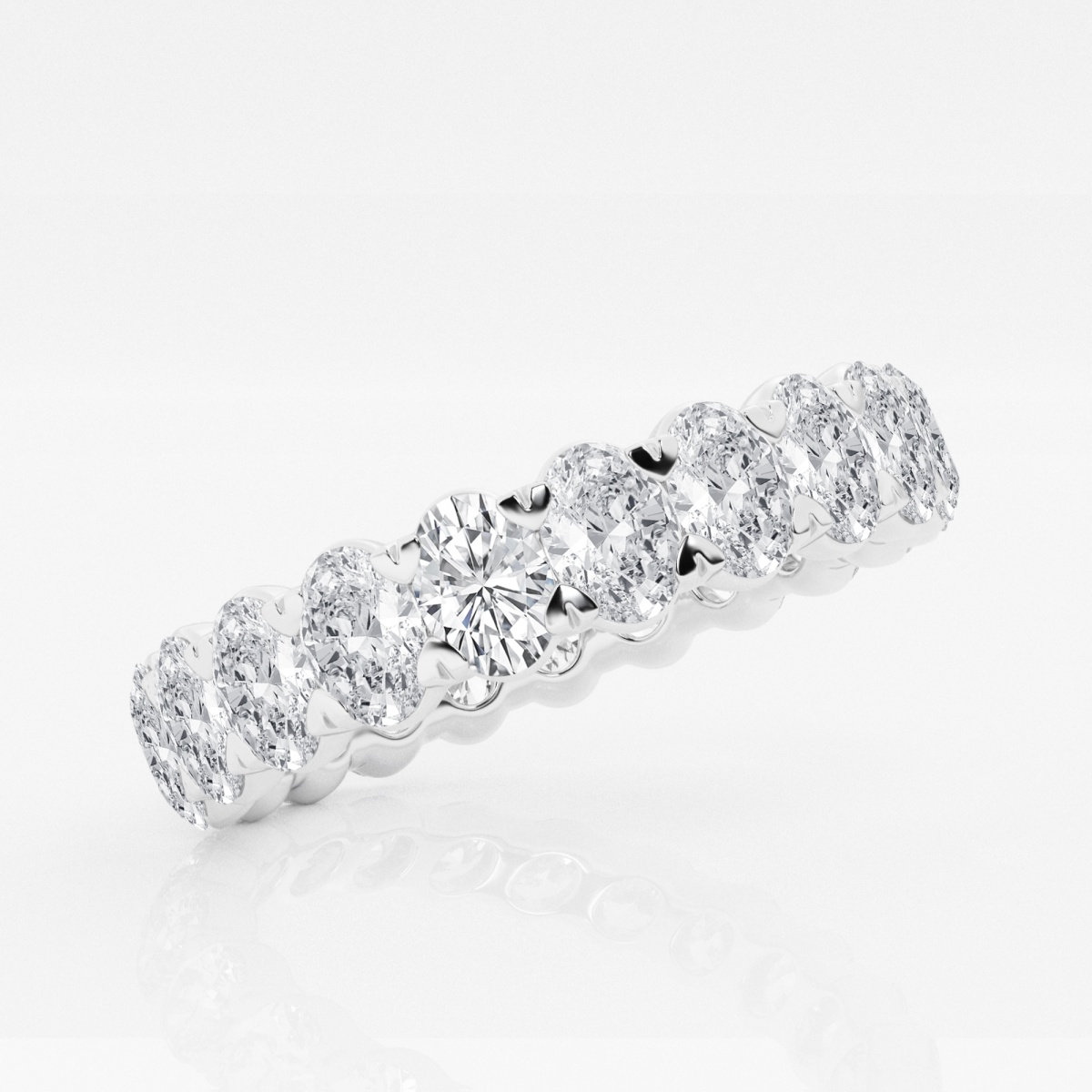 Additional Image 1 for  3 ctw Oval Lab Grown Diamond Eternity Band - 4.2mm Width