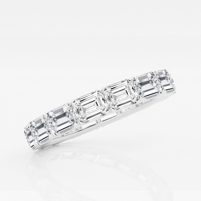 Additional Image 1 for  3 ctw East-West Emerald Lab Grown Diamond Eternity Band - 3.1mm Width