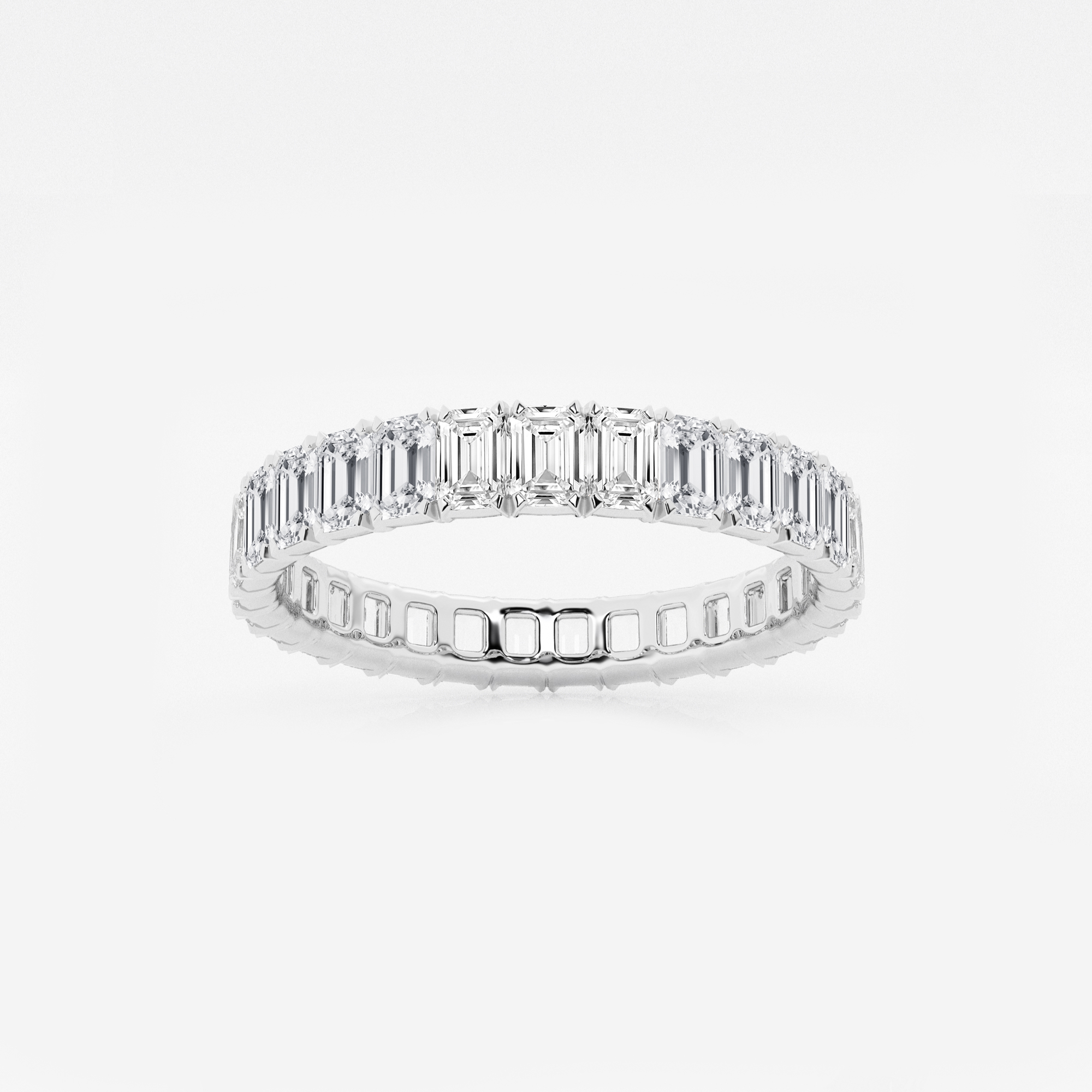 2 ctw Emerald Lab Grown Diamond Eternity Band - 2.9mm Width