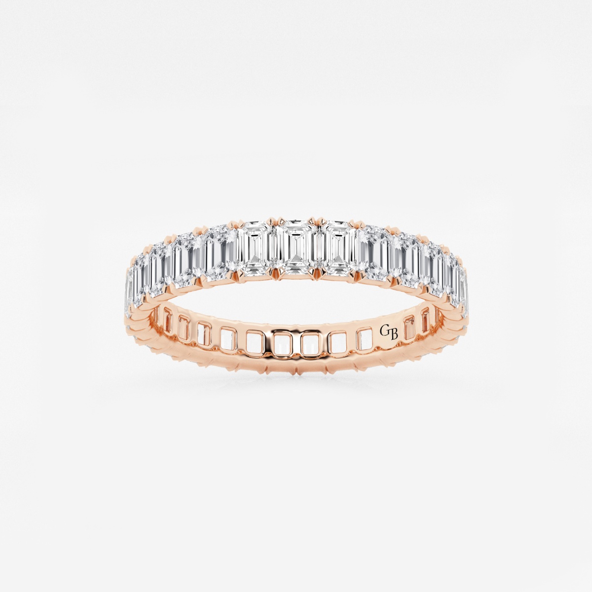 Kathleen 2 ctw Emerald Lab Grown Diamond Eternity Band - 2.9mm