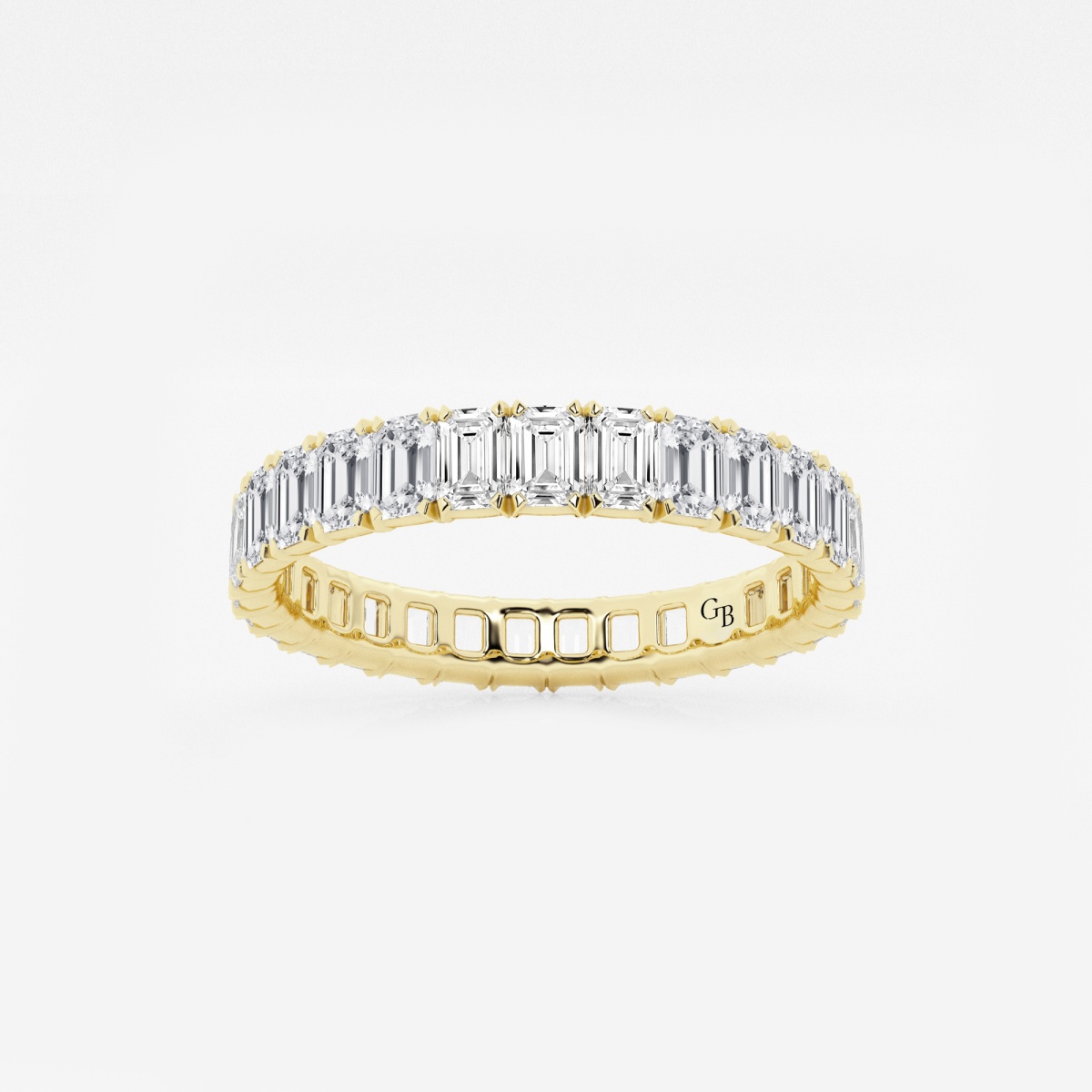 ゴールデンミーン ETERNITY ETS-86M ② Kathleen 2 ctw Emerald Lab Grown Diamond Eternity Band - 3mm Width