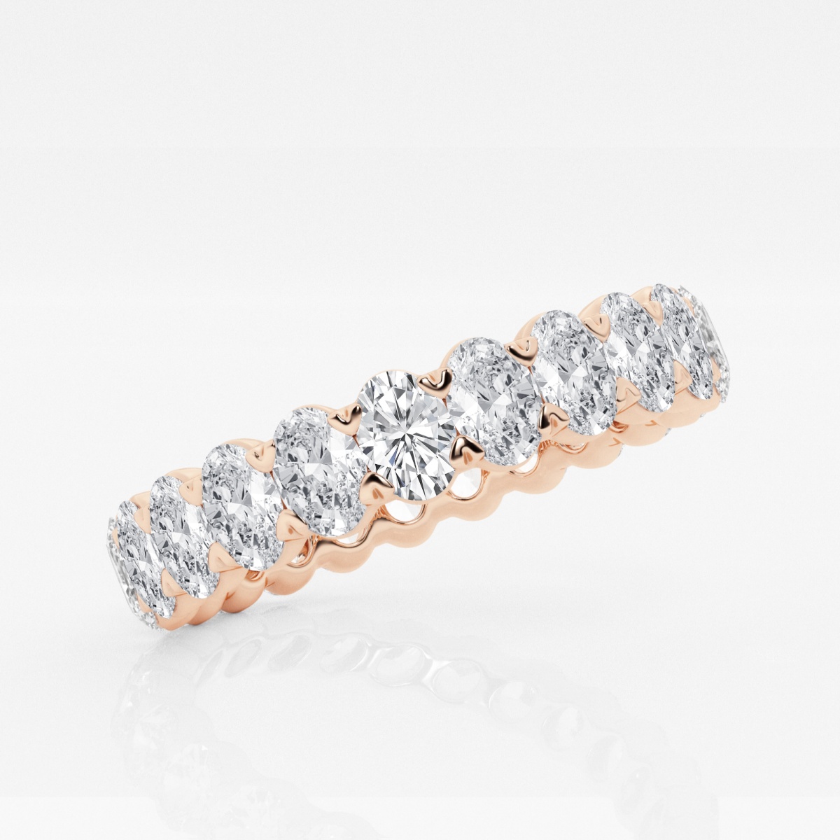 Additional Image 1 for  2 ctw Oval Lab Grown Diamond Eternity Band - 3.5mm Width