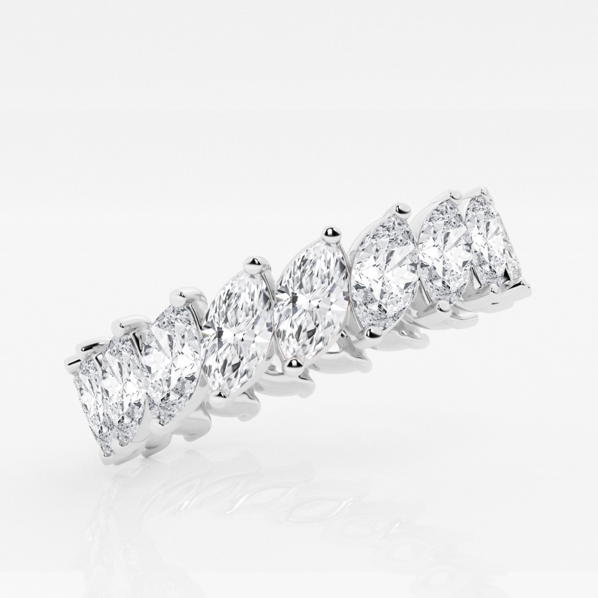 Additional Image 1 for  3 ctw Marquise Lab Grown Diamond Eternity Band - 5.2mm Width