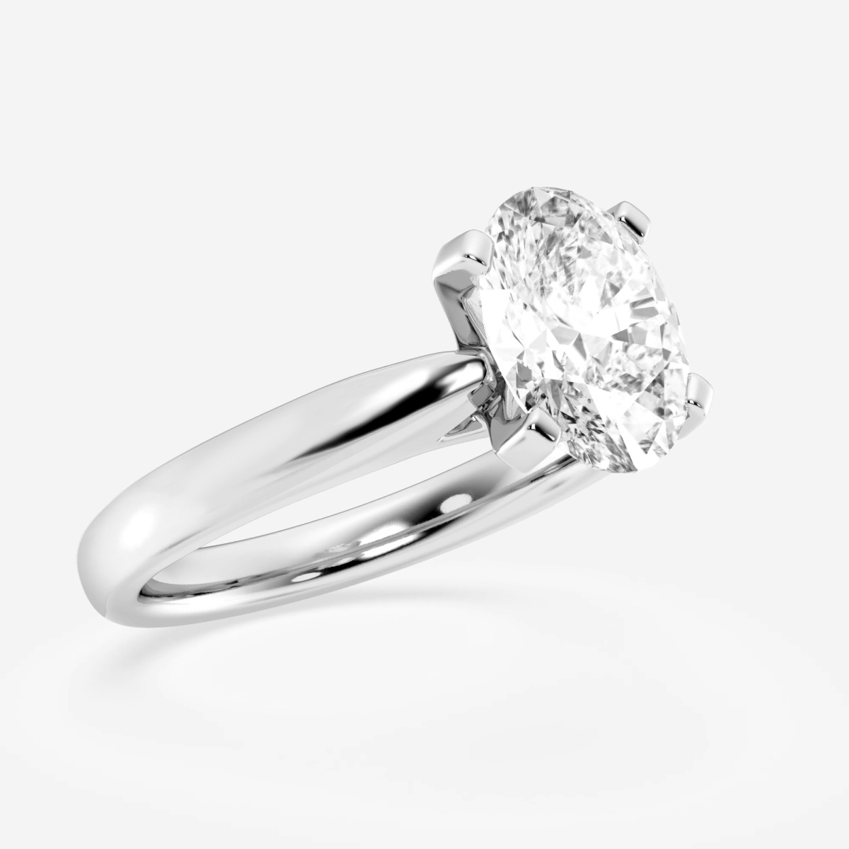 Additional Image 1 for  2 ctw Oval Lab Grown Diamond Cathedral Solitaire Engagement Ring