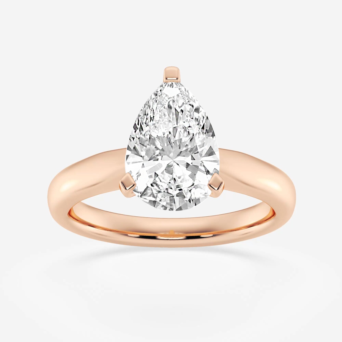 2 ctw Pear Lab Grown Diamond Cathedral Solitaire Engagement Ring