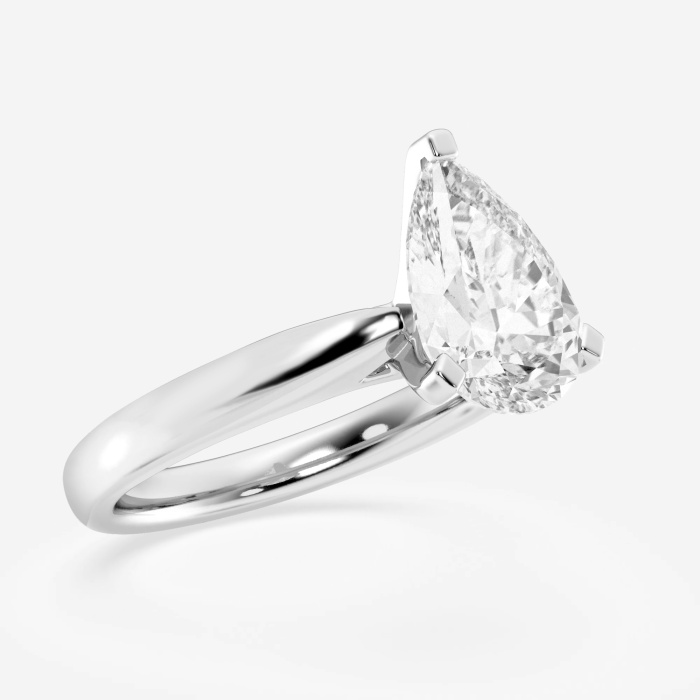2 ctw Pear Lab Grown Diamond Cathedral Solitaire Engagement Ring