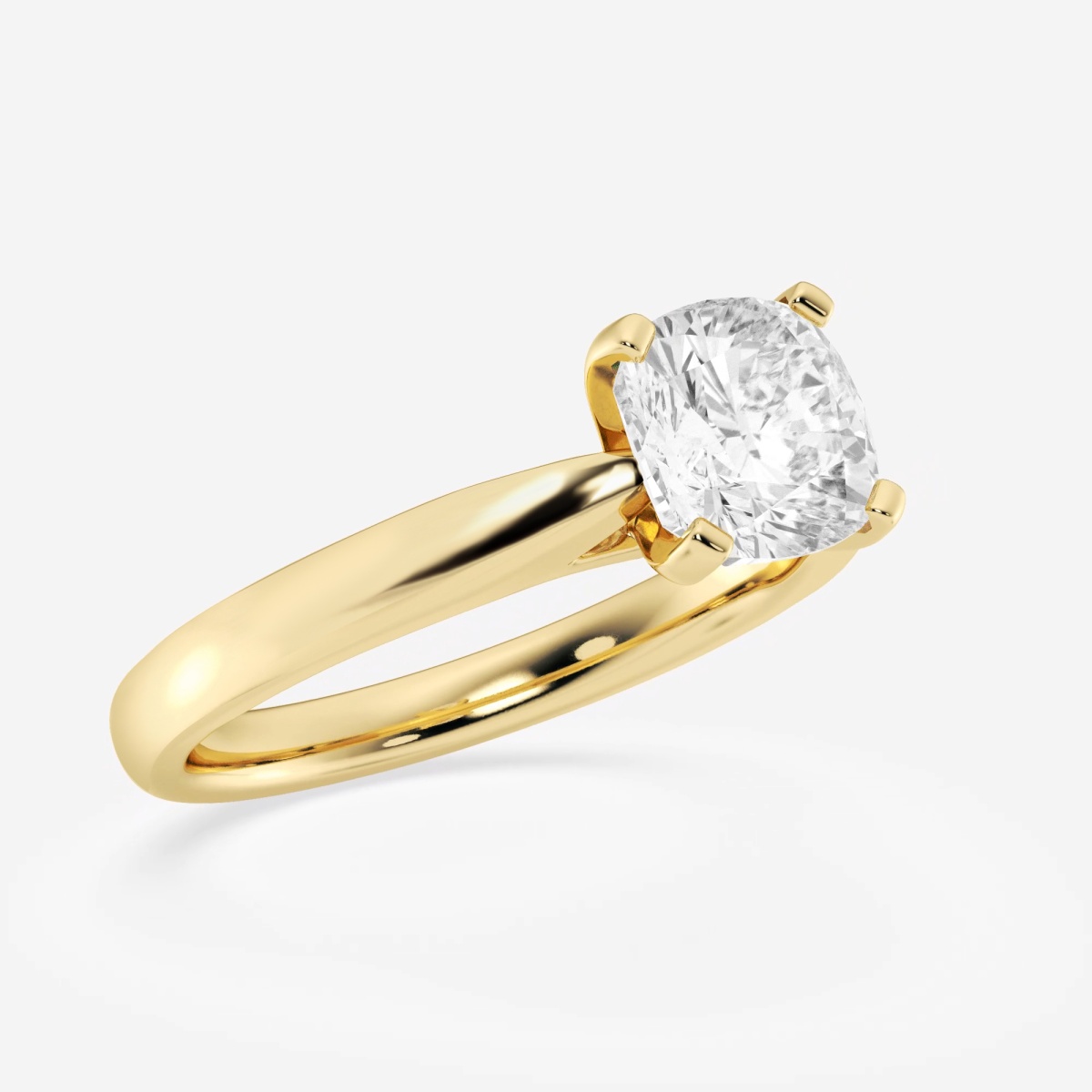 Additional Image 2 for  1 1/2 ctw Cushion Lab Grown Diamond Cathedral Solitaire Engagement Ring