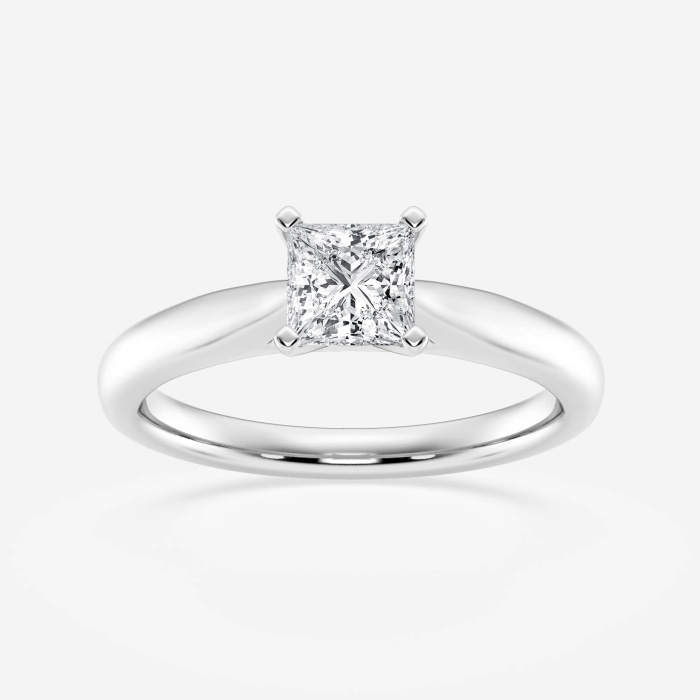 1/2 ctw Princess Lab Grown Diamond Cathedral Solitaire Engagement Ring