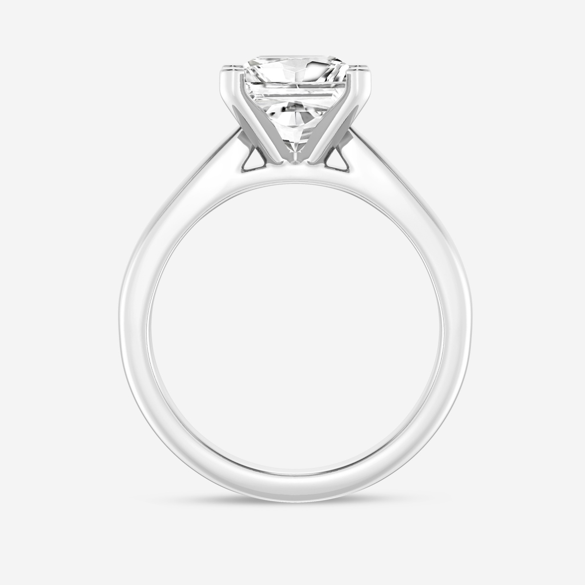 Additional Image 1 for  2 ctw Princess Lab Grown Diamond Cathedral Solitaire Engagement Ring
