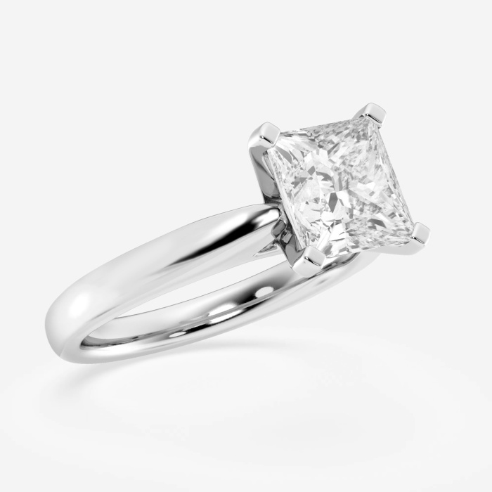 Additional Image 2 for  2 ctw Princess Lab Grown Diamond Cathedral Solitaire Engagement Ring
