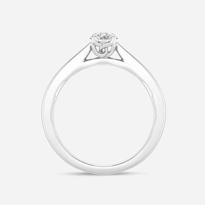 Additional Image 1 for  1/2 ctw Oval Lab Grown Diamond Floral Solitaire Engagement Ring