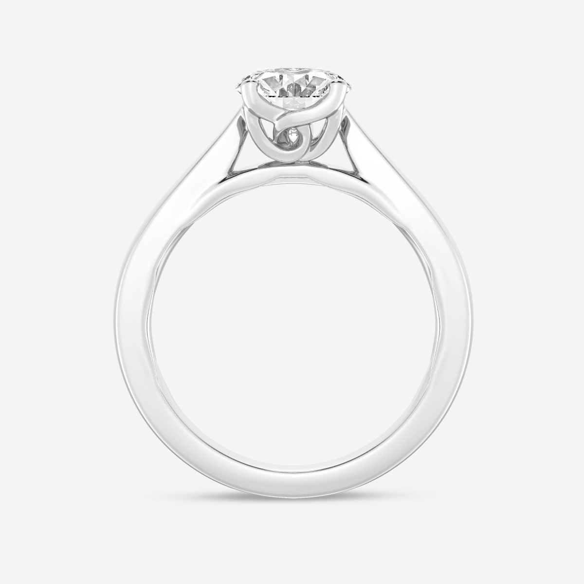 Additional Image 1 for  1 1/2 ctw Oval Lab Grown Diamond Floral Solitaire Engagement Ring