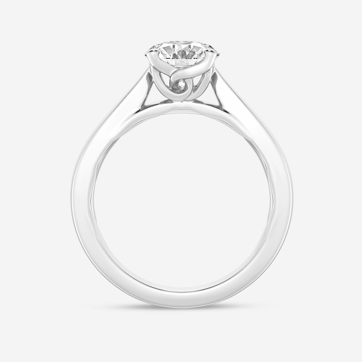 2 ctw Oval Lab Grown Diamond Floral Solitaire Engagement Ring