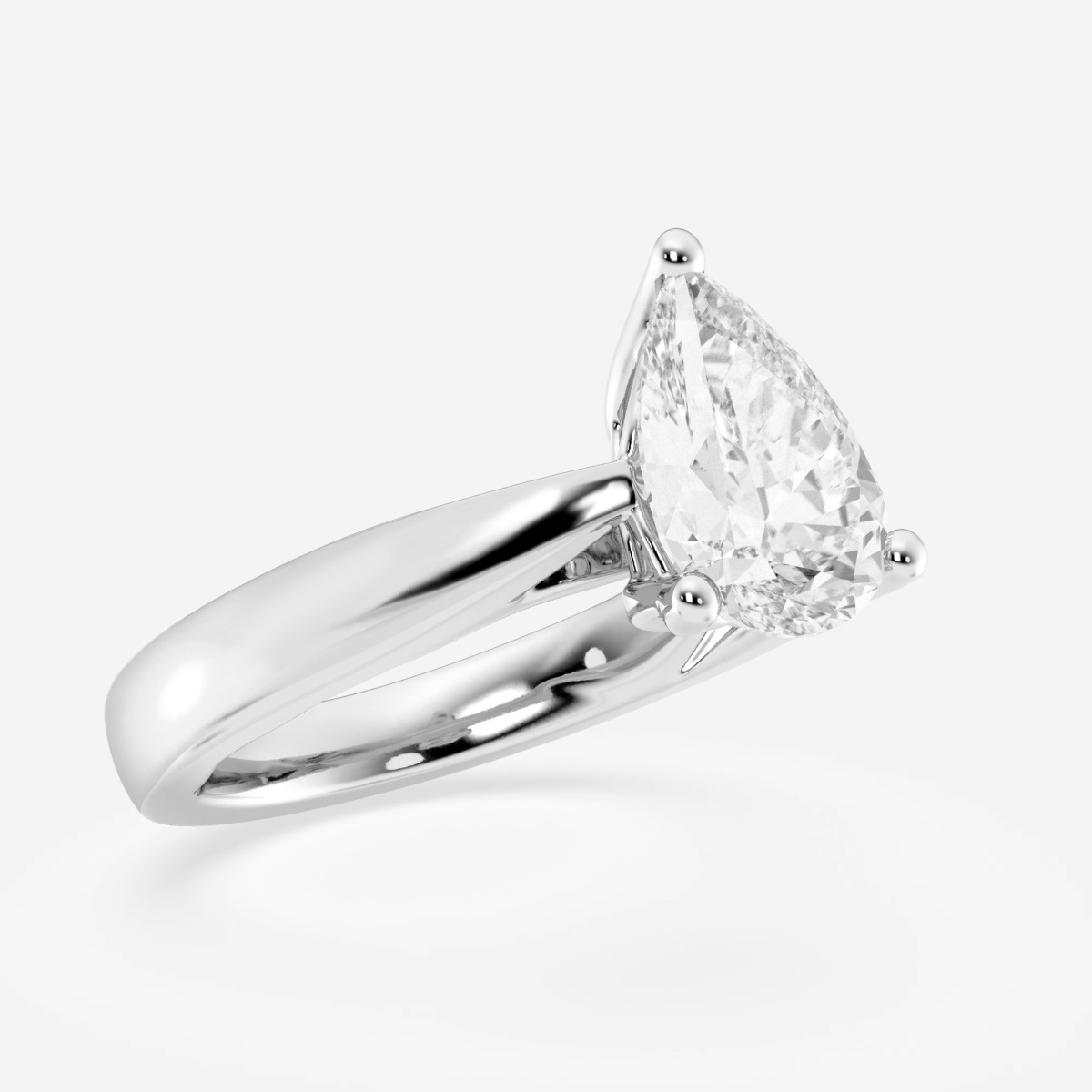 2 ctw Pear Lab Grown Diamond Floral Solitaire Engagement Ring