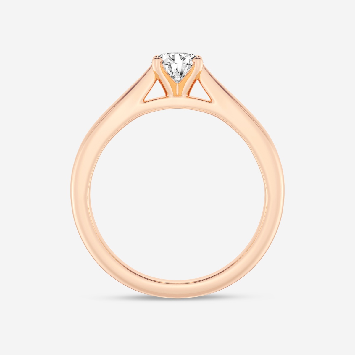 1/2 ctw Round Lab Grown Diamond Cathedral Solitaire Engagement Ring