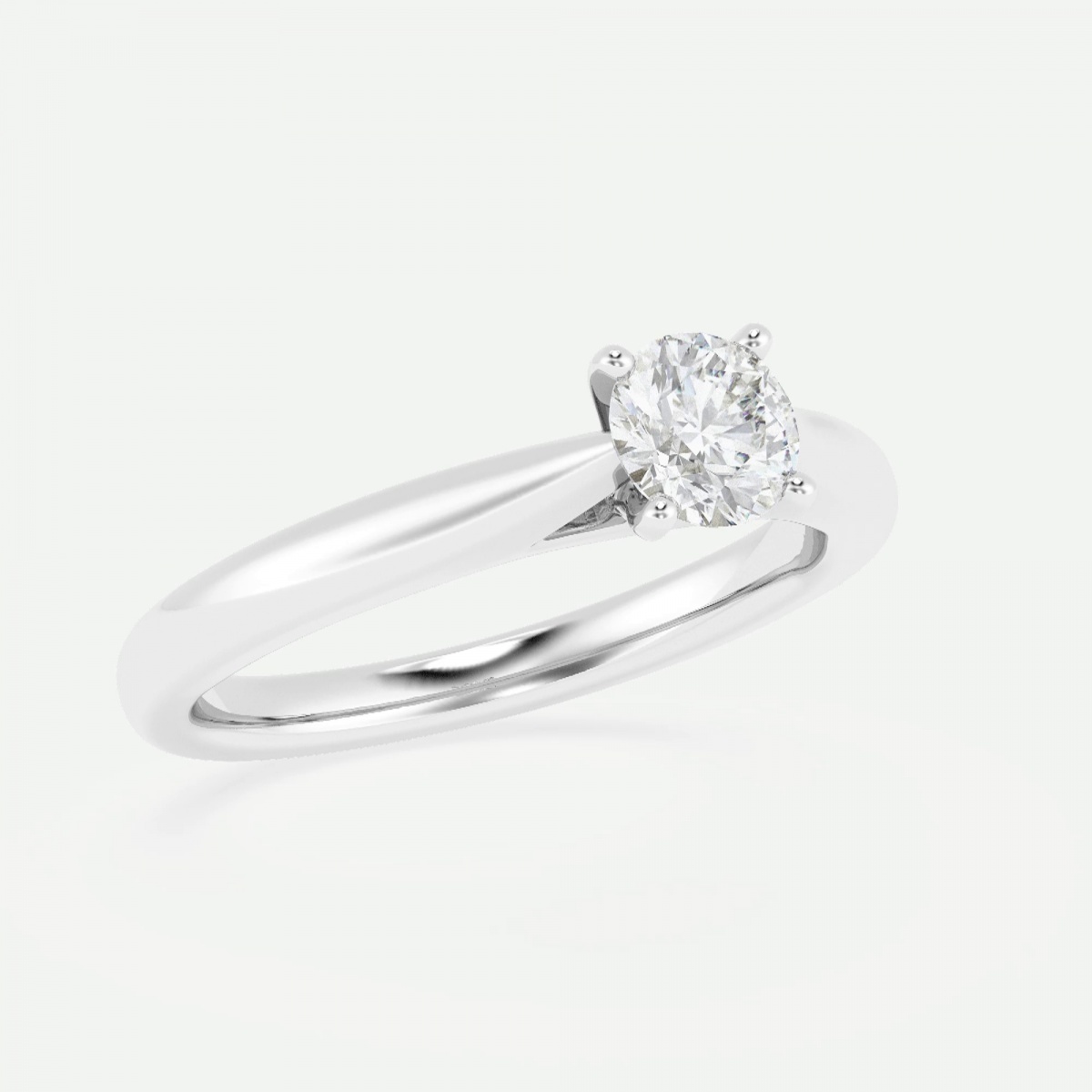 1/2 ctw Round Lab Grown Diamond Cathedral Solitaire Engagement Ring