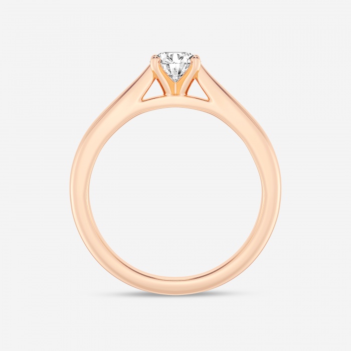 1/2 ctw Round Lab Grown Diamond Cathedral Solitaire Engagement Ring