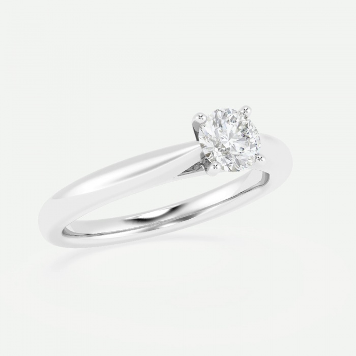 1/2 ctw Round Lab Grown Diamond Cathedral Solitaire Engagement Ring
