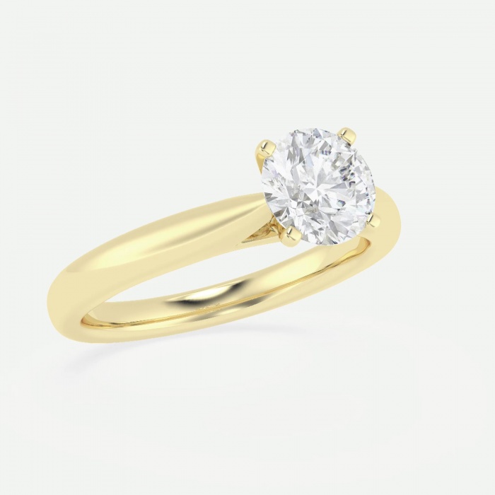 Additional Image 2 for  1 ctw Round Lab Grown Diamond Cathedral Solitaire Engagement Ring