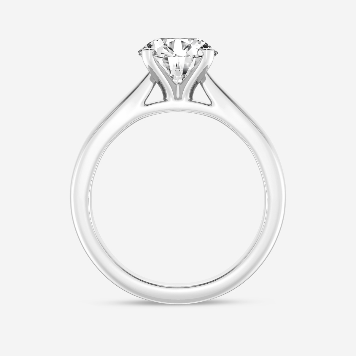 Additional Image 1 for  1 1/2 ctw Round Lab Grown Diamond Cathedral Solitaire Engagement Ring